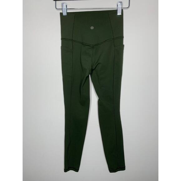 Athleta Salutation Stash High Rise 7/8 Legging in Aspen Olive - Picture 7 of 8